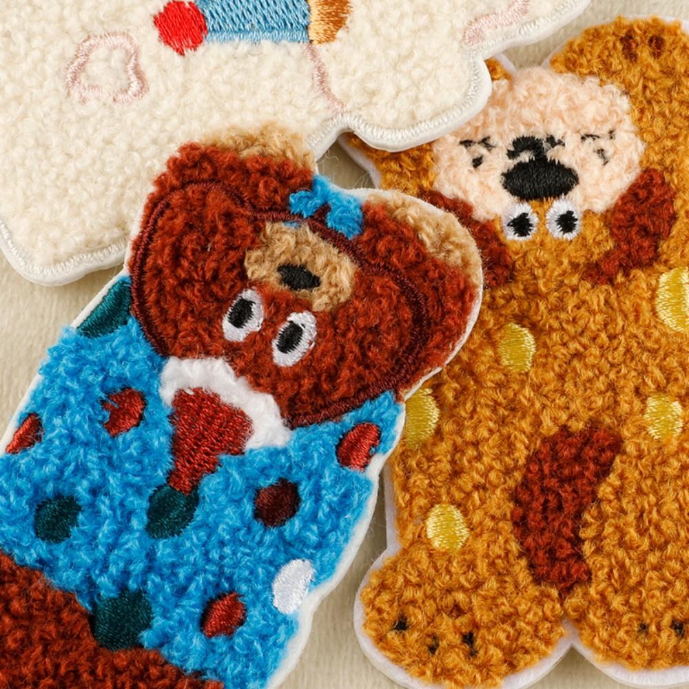 5Pcs Cute Animal Chenille Embroidery Patches for Bags, Clothes DIY Decoration