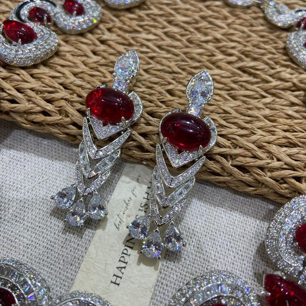 Original Design Snake Luxury Bridal Jewelry Set Zircon Necklace Zircon Earrings Jewelry