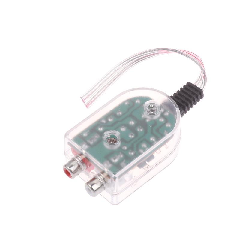 1/3Pcs High To Low Level Audio Output Rca Adapter Car Subwoofer Impedance Converter Uncharged Power Mode Car Audio Accessories