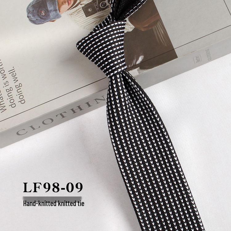 Stylish British Casual Slim Fit Knit Wool Tie, Unisex, 6cm Width.