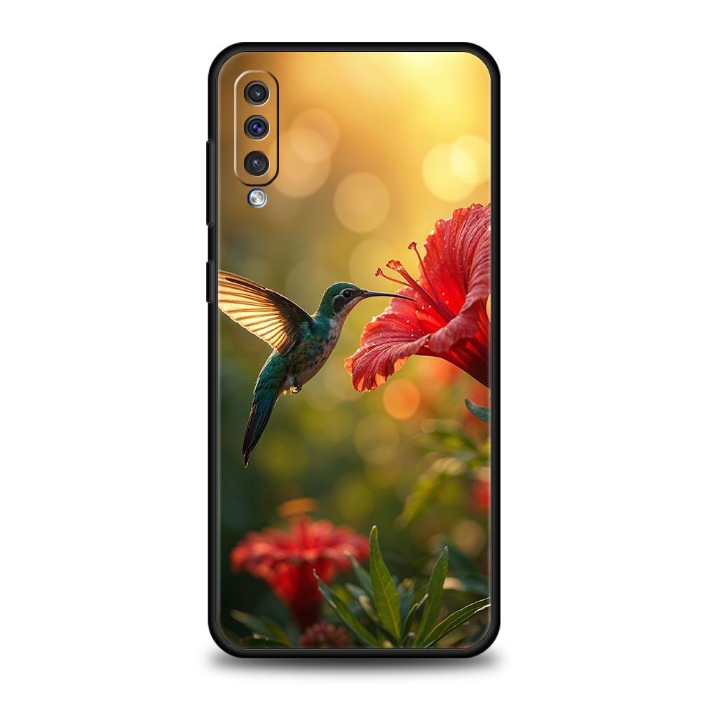Phone Case For Samsung A56 A36 A26 A54 A52 A24 A14 A50 A70 A30 A40 A20E A06 A12 A22 A34 A42 A32 5G A04s A16 Cover Hummingbird