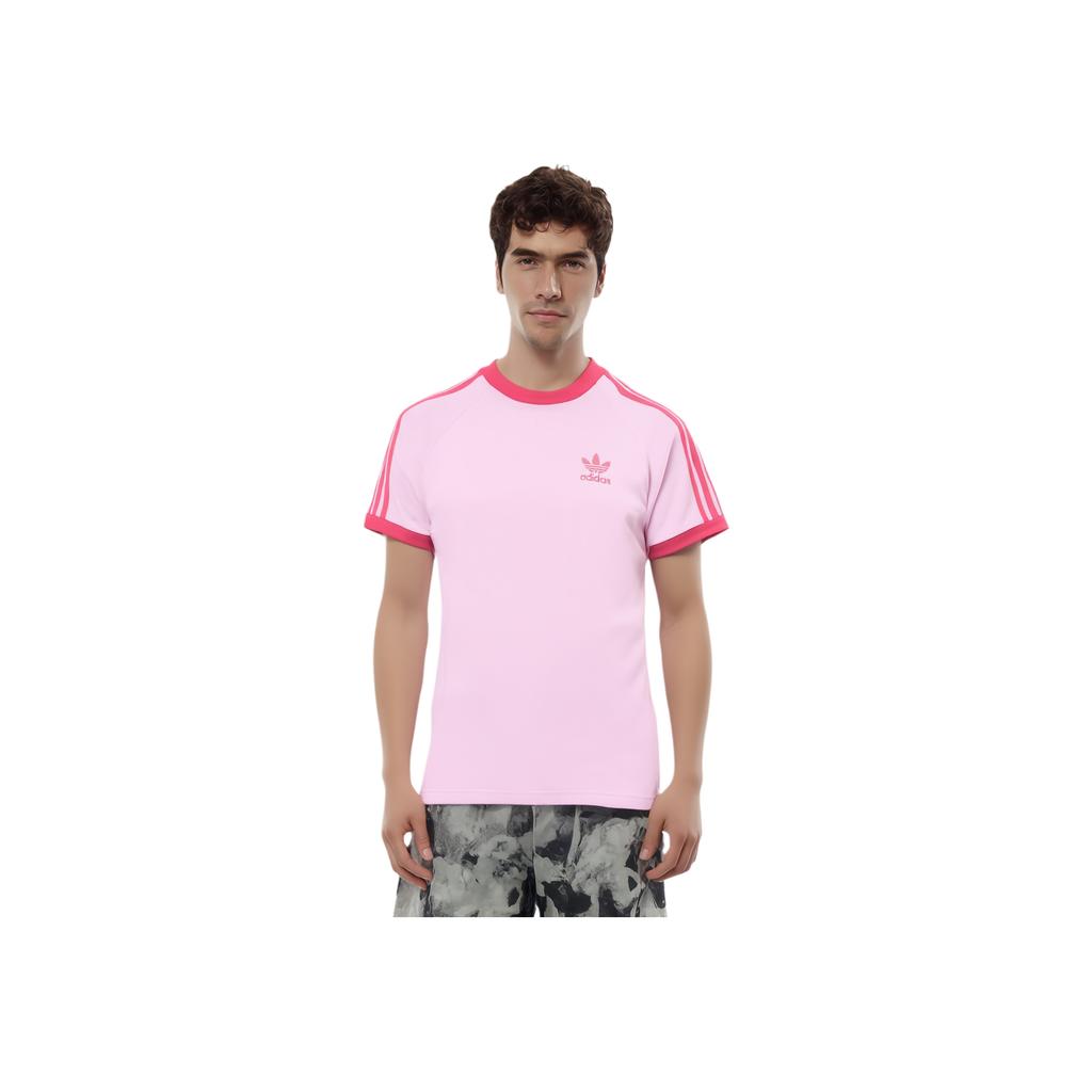 Adidas Originals SS25 Cali Fashion Comfortable Versatile Simple Short Sleeve T-Shirt Men Tops Clear-Pink Natural-Pink KR0292