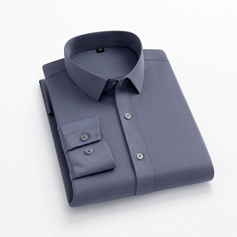 Men's Stretchy No-Iron Business Long-Sleeve Shirt