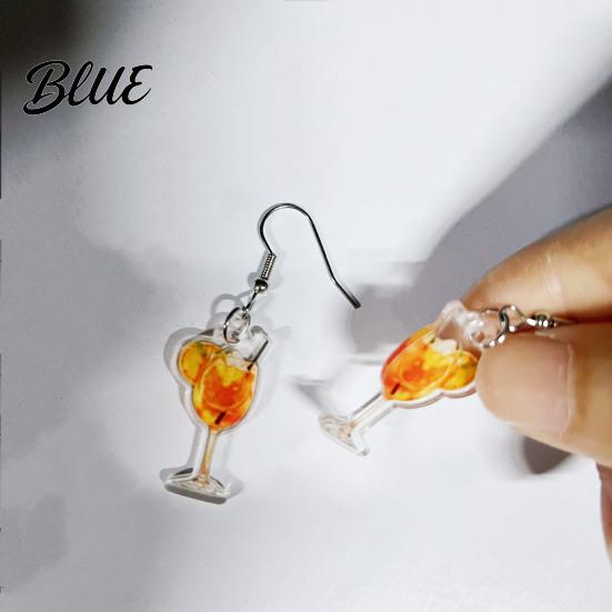 Statement Earrings 1 Pair Women Orange Juice Design Drop Summer