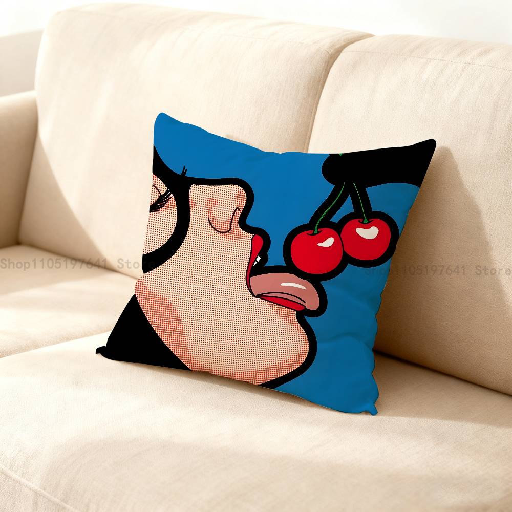 Roy Lichtenstein Pop Art Pillow Case For Sofa Decor Car Office Room Printing Cushion Cover Decorations and Protector