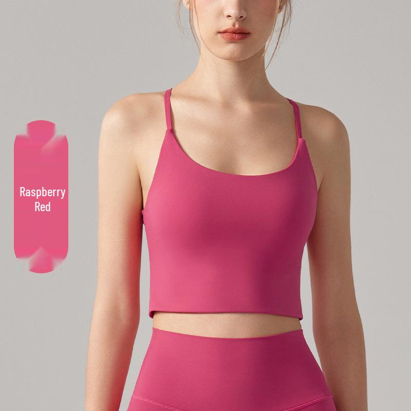 Women's Beautiful Back Sports Bra - Shockproof Yoga Tank for Running & Training