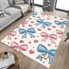 1pc Bows Hearts Area Rug Soft Flannel Floor Mat for Living Room, Bedroom and Carpet, Sofa Coffee Table Floor Mat, Decorative Rug q24