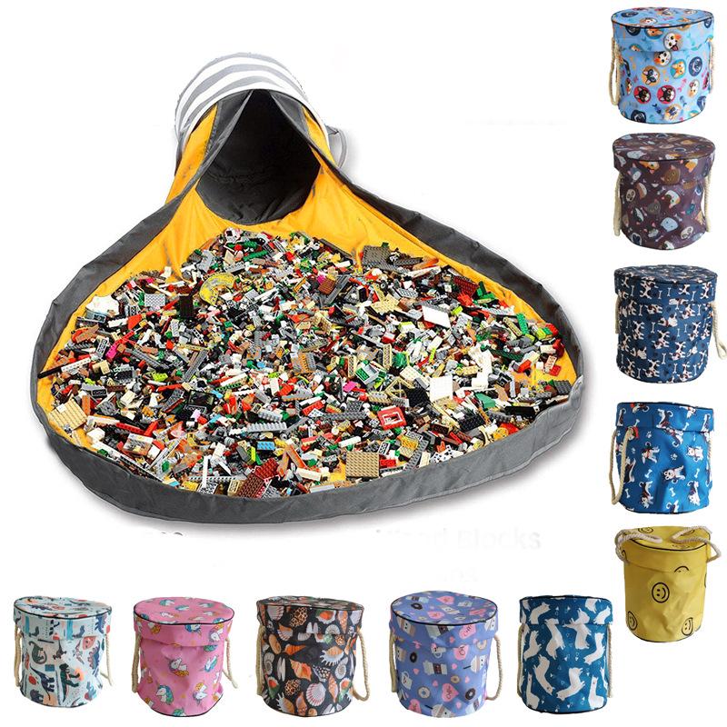 Children's Quick Storage Bag for Toys: Fabric Basket with Zipper