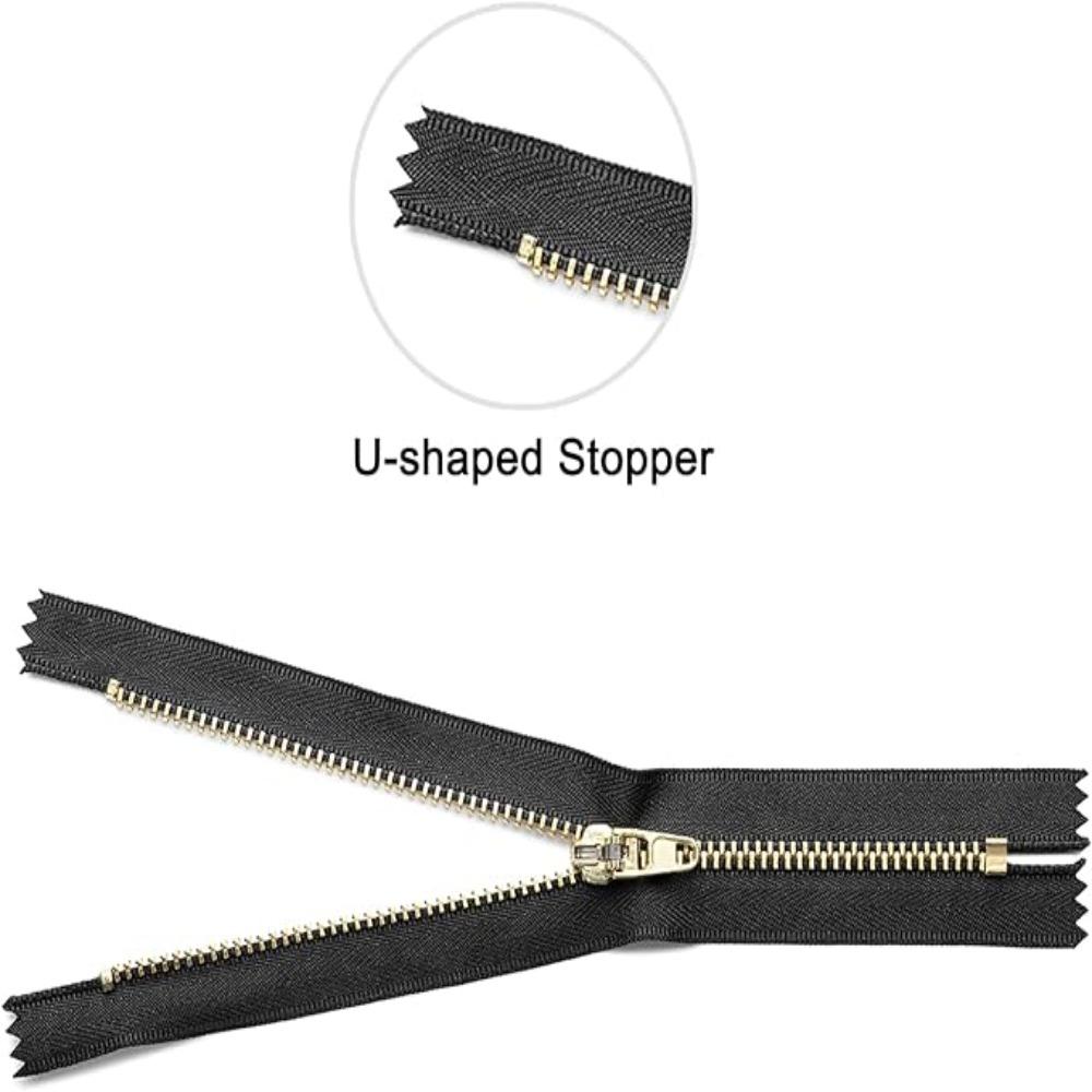 100Pcs 0.2*0.16inch U Shape Zippers Stopper U  Shape Replacement Zipper Fastener Lock  Handbags
