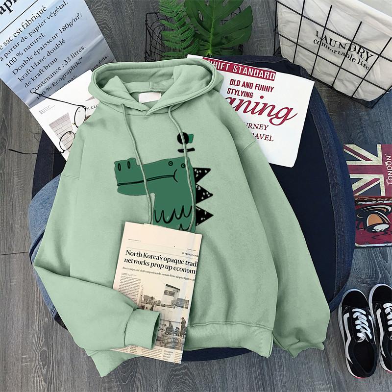 Fleece thickened sweater female autumn and winter student loose cc long sleeve hoodie top jacket