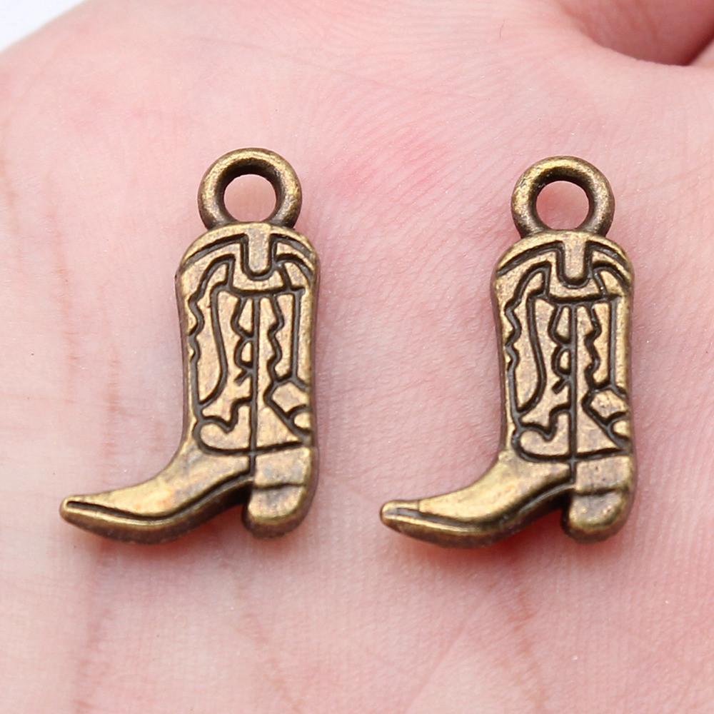 Shoes High Heel Fashion Charm Antique Bronze Zinc Alloy Jewelry Making Supplies for Women Earring Charms Handmade
