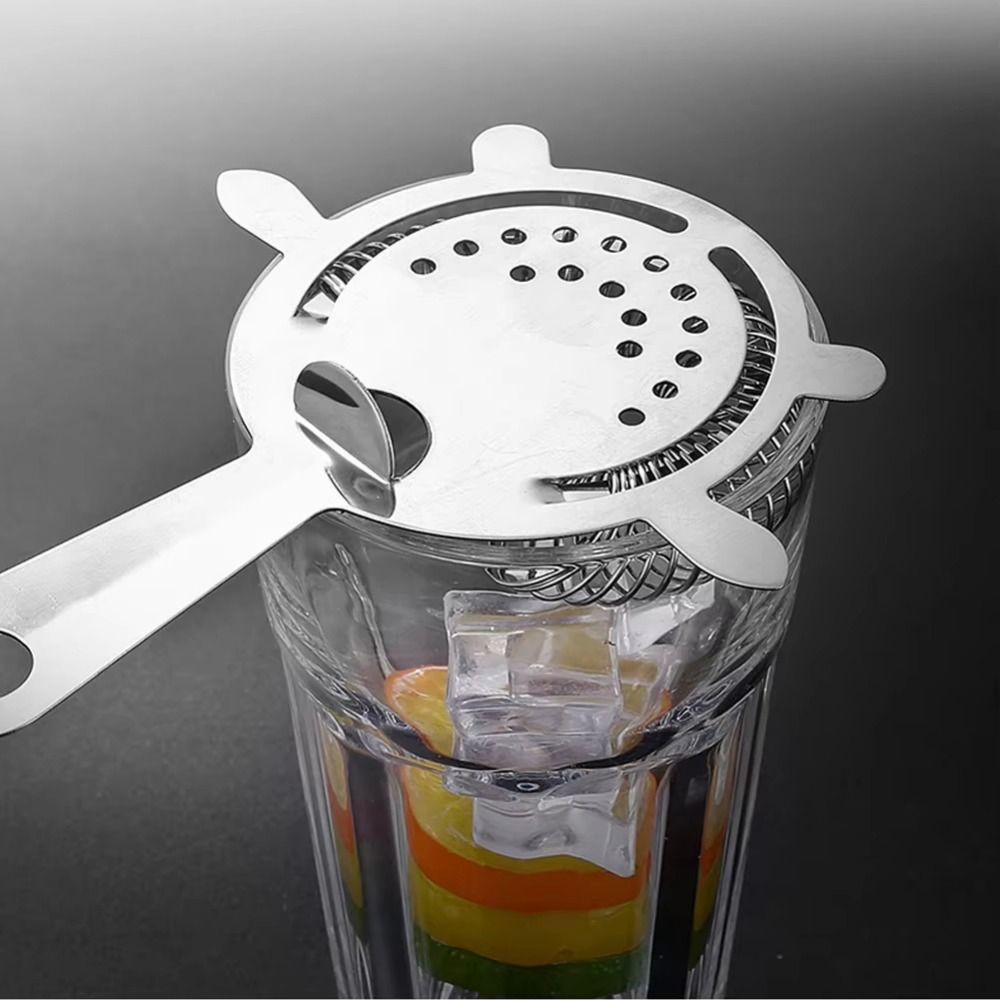 Silver Bar Strainer Stainless Steel Hawthorne Strainer Mixed Drink Cocktail Strainer  Home Bar Use