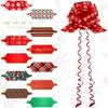 New 24/12PCS Christmas Pull String Bows Big 5 Inch Gift Bows Ribbon for Xmas Present Wrapping Florist Flower Basket Decoration