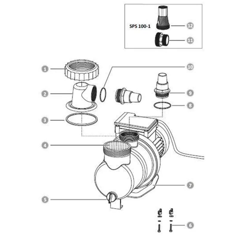 High Efficiency Mechanical Seal Replacement Swimming Pool Pump Seal Assembly for SPS100 SPS75 Sand Pumps Enduring