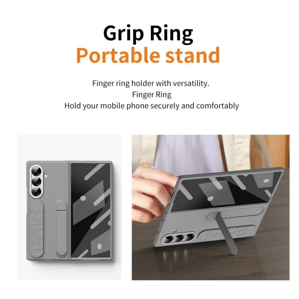 Lyxigt handledsband Bärbar stativhållare Multifunktionellt phone case för Samsung Z Fold 7 6 5 4 3 Stötsäkert Skyddande baksidesskydd