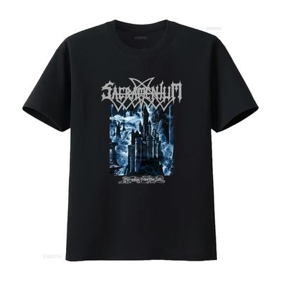 Sacramentum Far Away From The Sun Gothic Castle Print T Shirt Perfect for Metal Fans Vintage Washed Unisex Slightly Casual