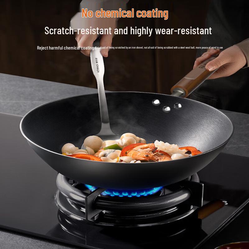 

KOBACH 30cm Pre-Seasoned Cast Iron Wok