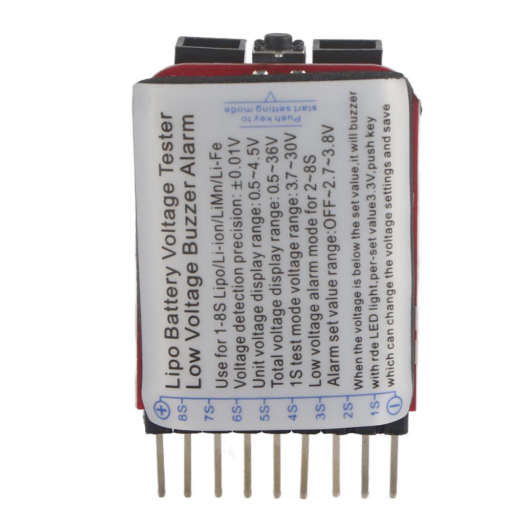3Pcs Set RC 1S 8S Lipo Battery LED Tester Low Voltage Alarm Buzzer Checker RC Accessory