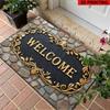 1Pcs Anti Fatigue Kitchen Rugs,  Vintage Golden Print Waterproof Non-Slip Thick Cushioned Kitchen Mat Heavy Duty Comfort Standing Mat for Kitchen