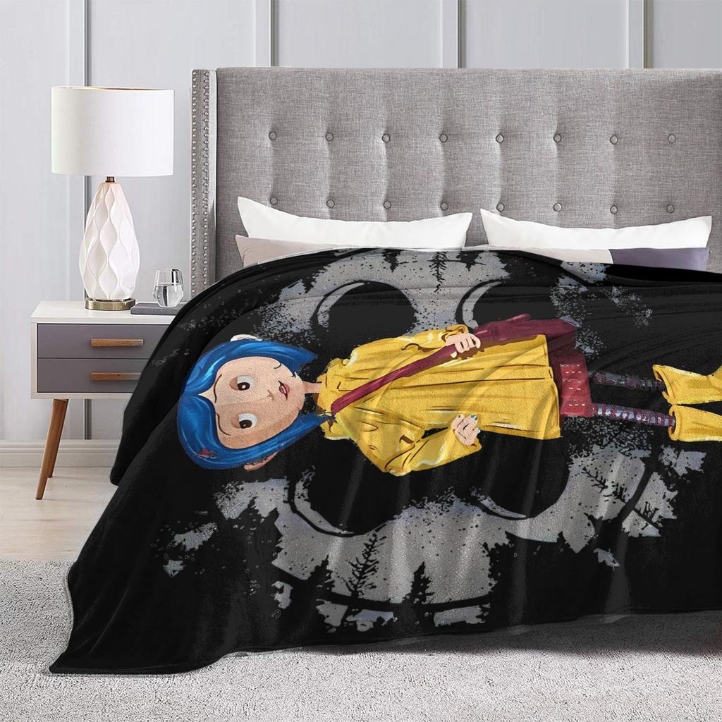 Coralines Plush Blanket Children cartoons Flannel Throw Blanket For Home Decor Super Warm Custom Quality Bedspread Gift Idea