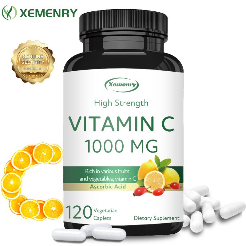 Hochdosiertes Vitamin C (Askorbinsäure) 1000mg -Kollagenproduktion,Antioxidantien