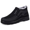 Fashion Shoes for Men Winter Fashion Non-slip Cotton Shoes Men's Thickened Leather Waterproof Casual Snow Boots Zapatillas Hombre