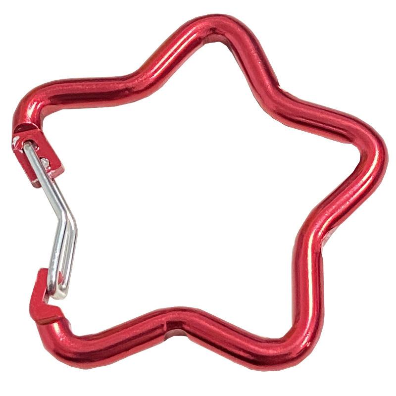 Outdoor Star Shaped Carabiner Clip Keychains For Backpack Camping Hiking Traveling Multicolour
