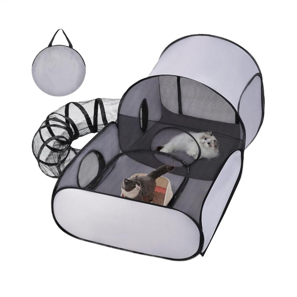 Cat Dog Playpen Cat House Tent Foldable Breathable Enclosure House Interactive Toys Exercise Playground for Kitten Puppy Small