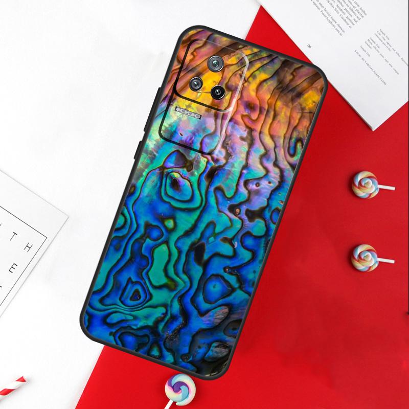 Abalone Sea Shell Texture Cover For Xiaomi 13T 11T 12T 14T Pro 13 14 15 Ultra POCO X7 Pro X3 X5 X6 F5 F6 M6 Pro Case