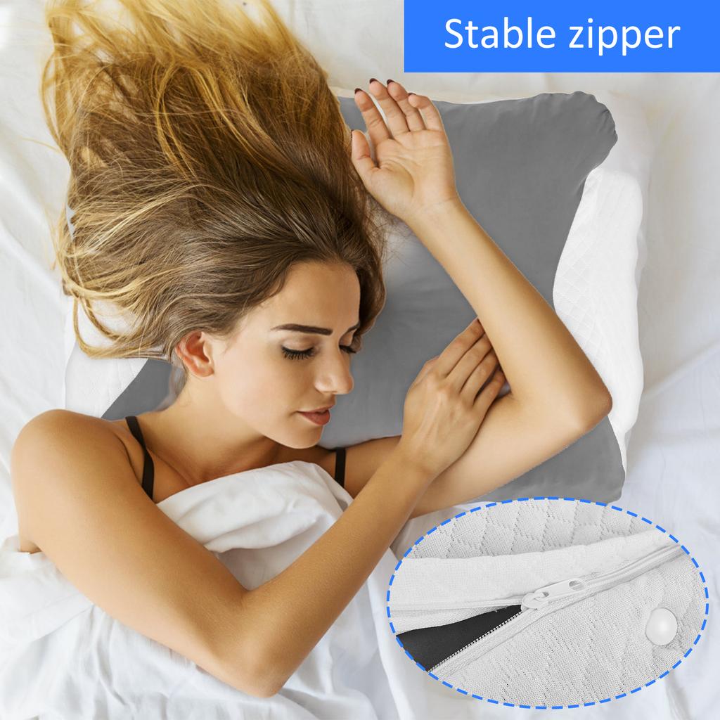 Butterfly Shaped Pillowcase Polyester Cervical Pillowcase with Zipper Smooth Soft Satin Neck Pillows Cover Bedding Accessories