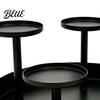 Indoor Ambient Lighting Elegant Fireplace Holder Circular Pillar Candle Stand Metal 4-Pillar Tiered Mantle Decor