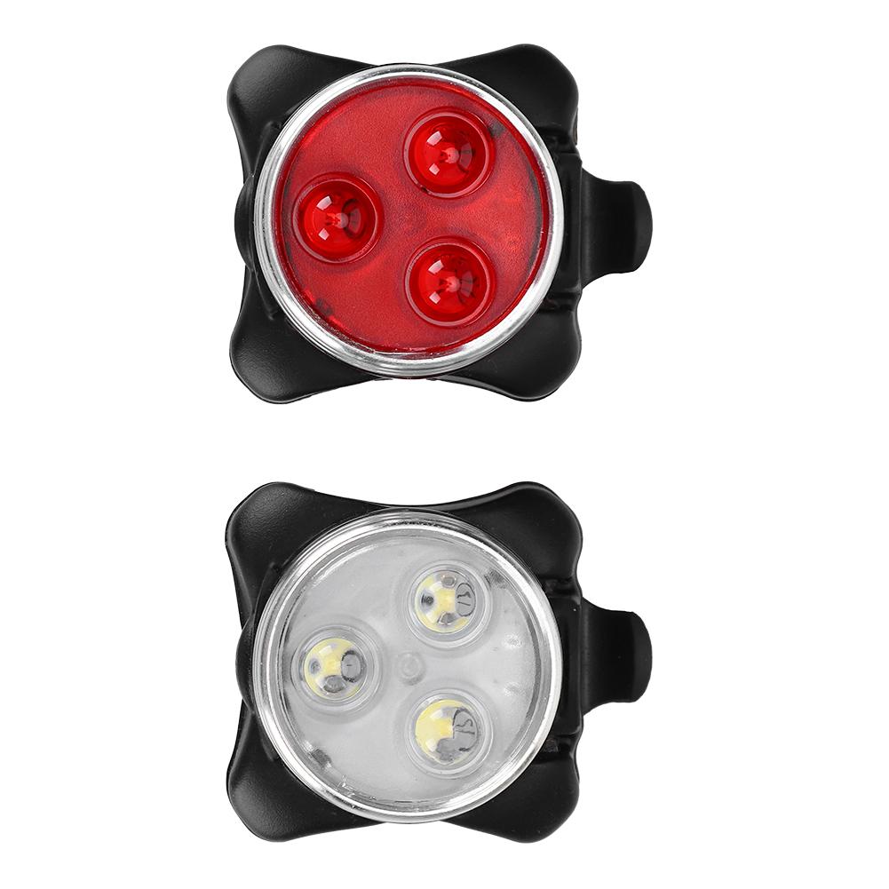 1 Par USB Oppladbart Sykkelbaklys Vanntett Bakre LED Sykkellykt Nattsykling