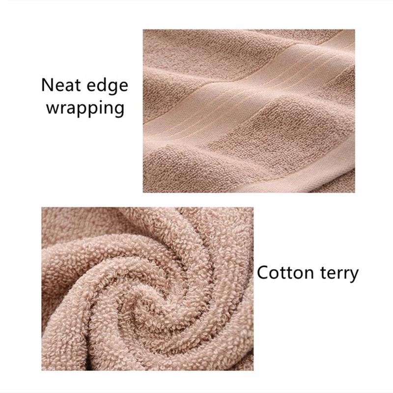 Thickened Cotton Bath Towel Increases Water Absorption Adult Bath Towel Solid Color Golden Silk Soft Affinity Face Towel Plain