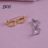 Elegant Clothing Embellishment Alloy Glasses Brooch for Men Women, Eyeglasses Shape Lapel Pin Pin, Decorative Accessory Suits Shirts Sweaters Jewelry