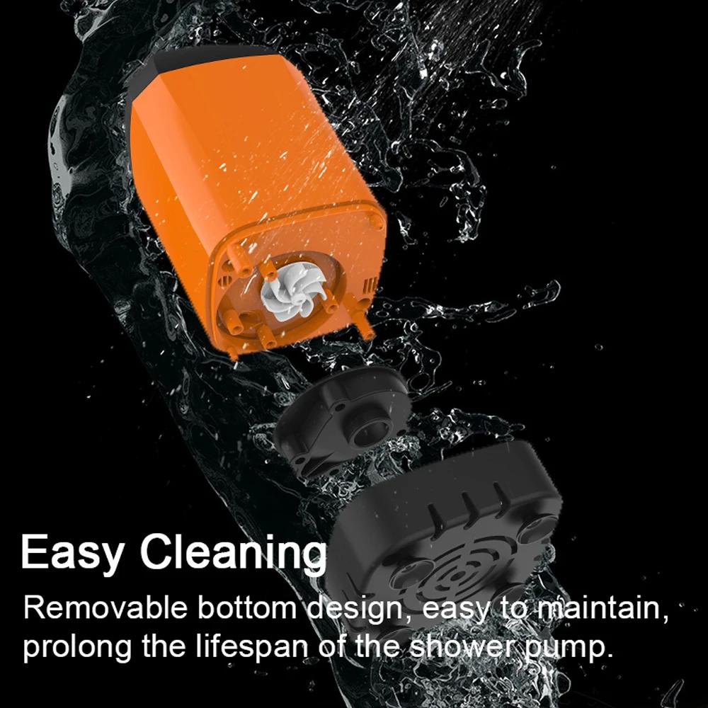 Outdoor Camping Shower IPX7 Waterproof Portable Electric Three Speed Shower Head Electric Shower Pump Hiking Beach Pet Watering