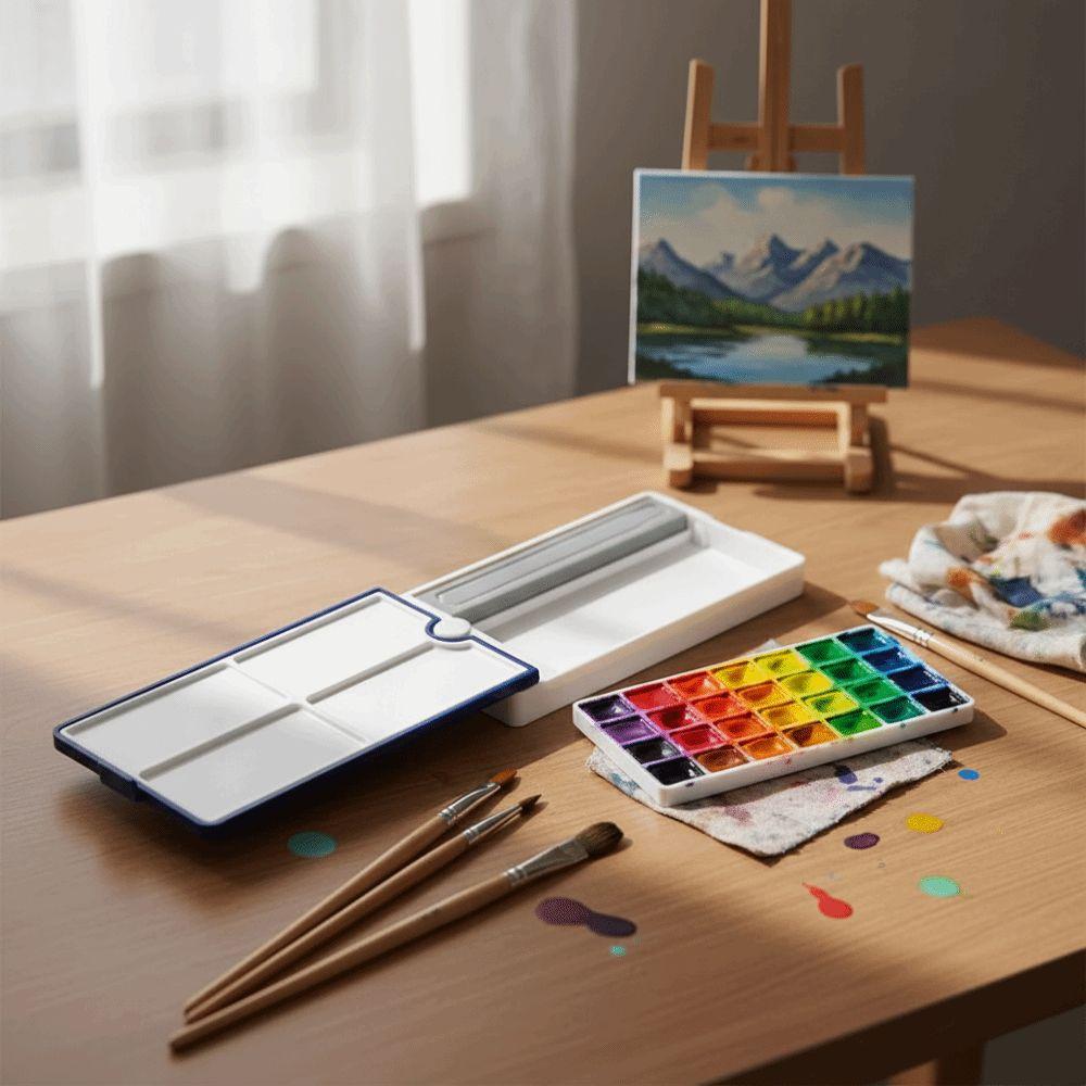 360 Degree Rotatable Watercolor Palette Detachable Watercolor Packaging Box  Watercolor Painting