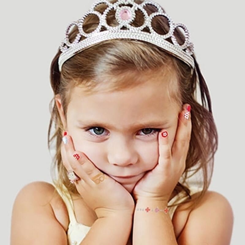 Princess kids nail stickers that sparkle like real jewels