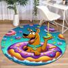 Halloween Supernatural Comedy Adventure Movie Scooby-Doo Round Carpet Soft Home Decoration Corridor Table and Chair Anti Slip Outdoor Floor Mat Rug 15