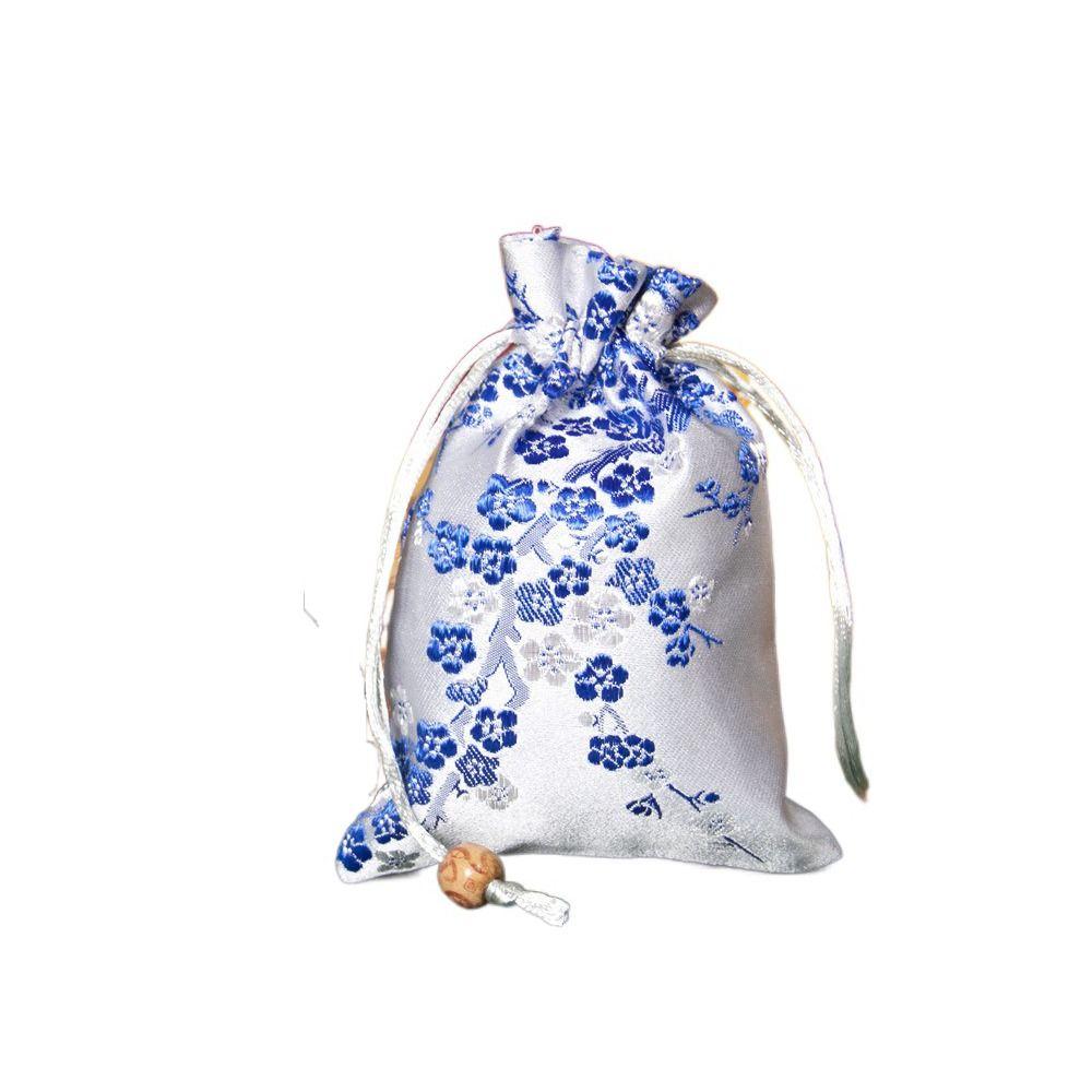 Embroidered Storage Bag Satin Jewelry Packaging Bag Retro Women Sachet  Party