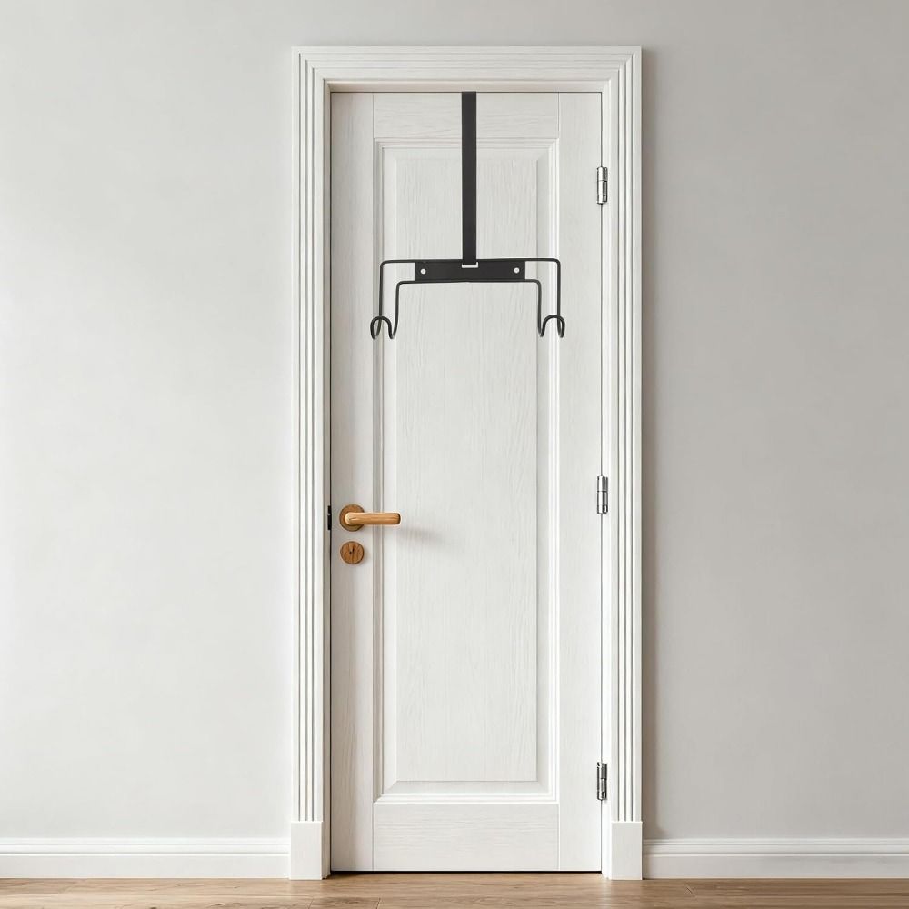 Carbon Steel Door Hooks Hanger Hanging No-Punch Door-Back Clothing Hangers Storage Rack Removable Clothes Coat Hooks