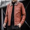 Winter-Lederjacke für Herren, neues Revers für mittlere und ältere Menschen, mit Plüschfell und Fell, integriert mit fetter, übergroßer Herren-PU-Lederjacke