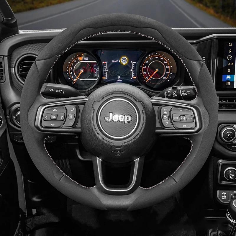 Compatible with Jeep’s Slip-resistant, Segmented Steering Wheel Covers for Models Such As Compass, Renegade Wrangler,JK, JL,and