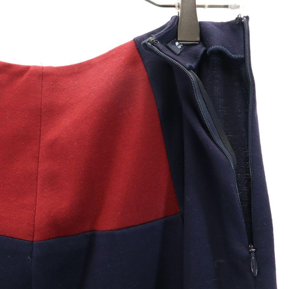Jil Sander Made In Italy Midi Length Skirt 38 Navy X Red System NAVY Women Used