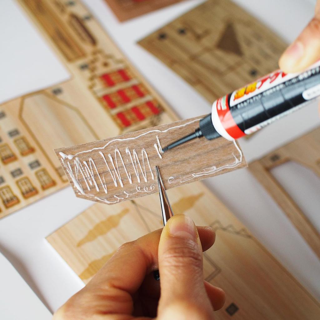 KINOWA "Belgium" Wood Collage Original DIY Kit - Ghent Streetscape - Made In Japan
