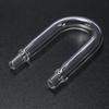 Aquarium CO2 Diffusor Rückschlagventil U-förmiger Glasrohr-Saugnapf für 4 x 6 mm Rohr