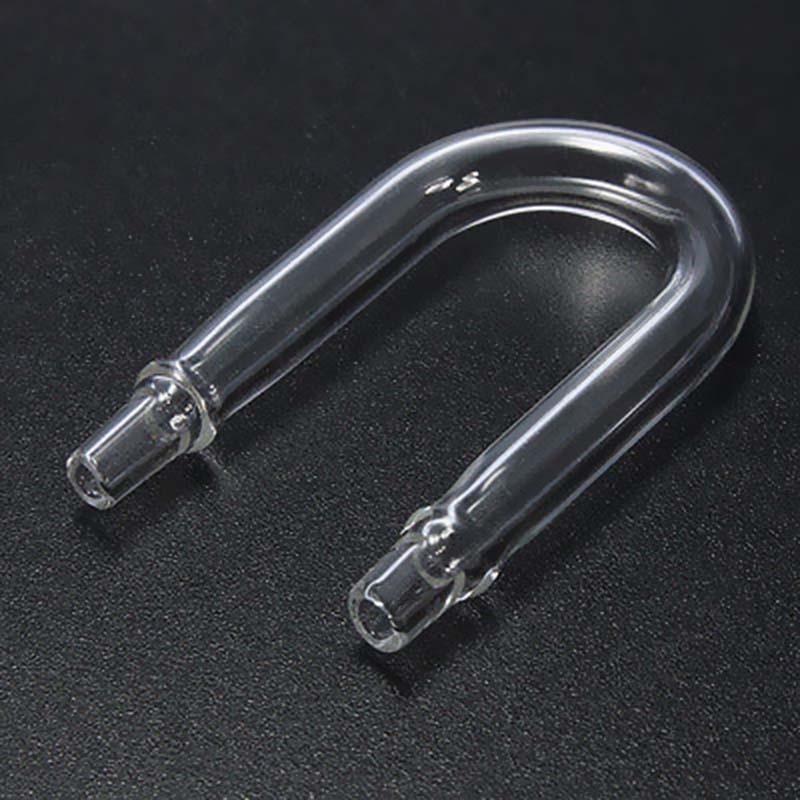 Aquarium CO2 Diffusor Rückschlagventil U-förmiger Glasrohr-Saugnapf für 4 x 6 mm Rohr