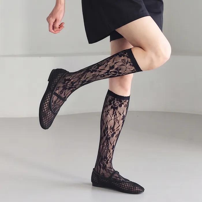 [Mimin] Spring Lace Knee Socks 2 Colors (Select 1)