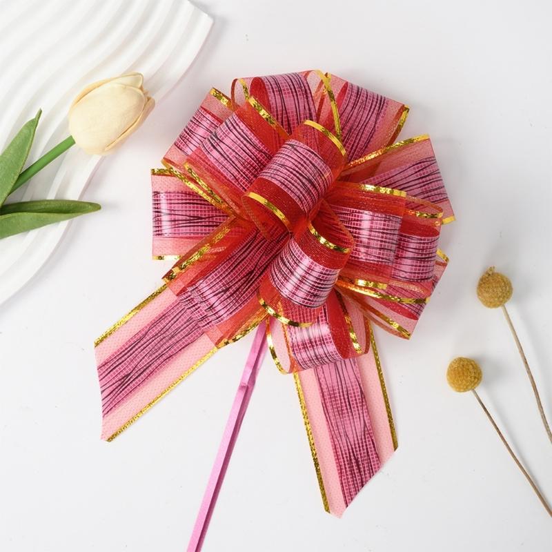20 Pieces Pull Bows Gift Wrapping Pull Bows Ribbon Pull Bows for Christmas Wedding Baskets Valentine's Day Bows Multicolor