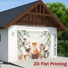2D Rustic Woodland Creatures Background Banner for Kids' Photo Shoot