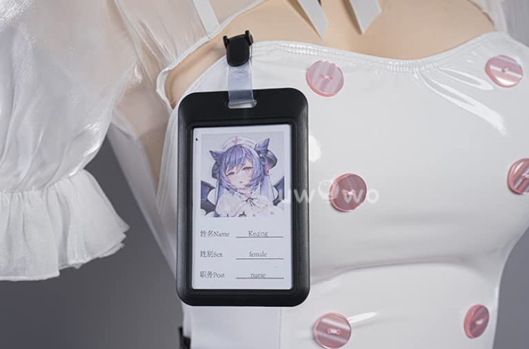 Lavender Keqing Nurse Cosplay PU Size Perfect for Halloween and Christmas Costume, Sexy, Leather, Charming, Devilish, LL,